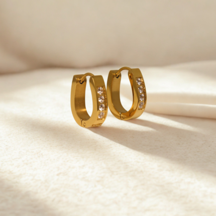 18K Gold Plated Hoop Earrings | Stainless Steel |Anti Tarnish