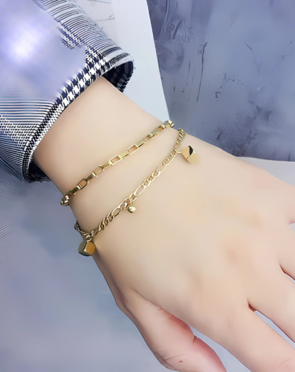 Cube Wraparound Bracelet | 18K Gold-Plated | Stainless Steel | Anti Tarnish
