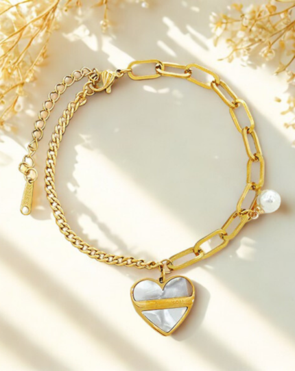 Heart Wraparound Bracelet | 18K Gold-Plated | Stainless Steel | Anti Tarnish