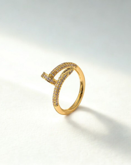 Nail Head Gold Plated Ring | Stainless Steel | Anti Tarnish