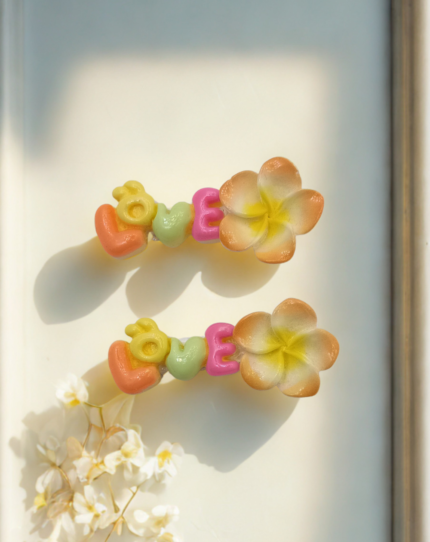Flower Hair Pin | Orange