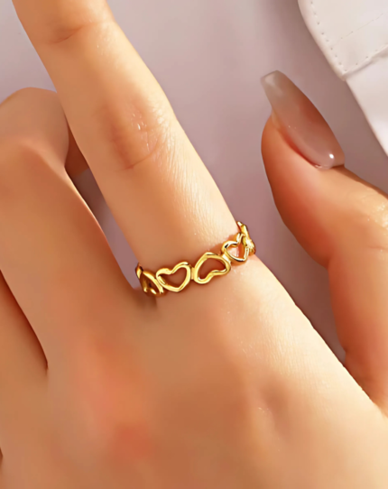 Contemporary  Gold Plated Ring | Stainless Steel | Anti Tarnish