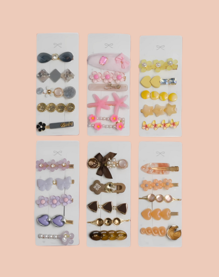 Korean Style Hair Pins Card (5 PCS) – Elegant & Trendy Designs